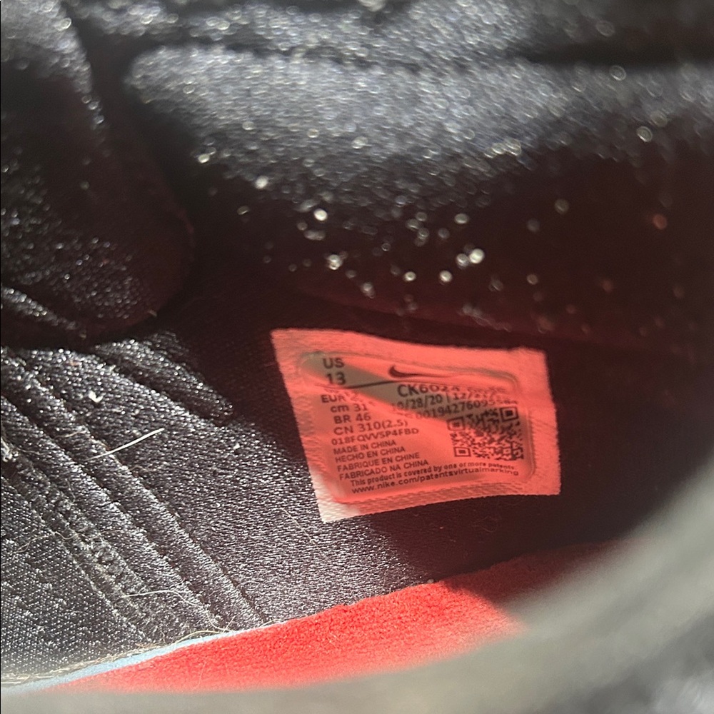 Nike Black and White Athletic Shoes with Red Accents - Picture 5 of 5